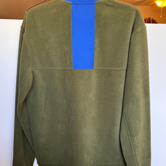 NWT Men's Alpine Design Polar Fleece in Lush Olive w Blue Orange Accents,  SM - Picture 10 of 11
